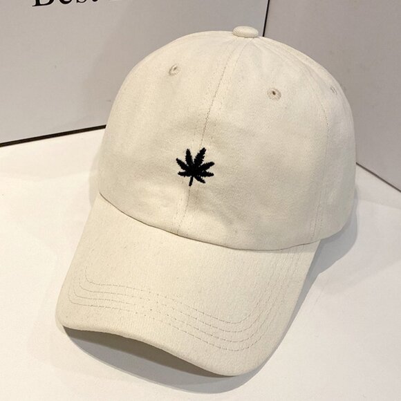 Leaf Embroidered Baseball Cap - Picture 1 of 6